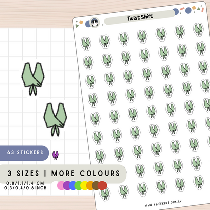 Twist Shirt Planner Stickers