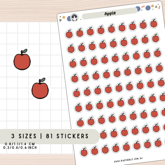 Red Apple Planner Stickers
