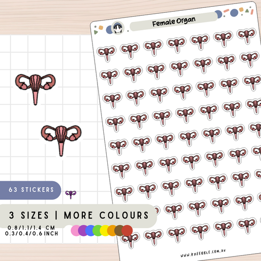 Female Reproductive Organ Planner Stickers