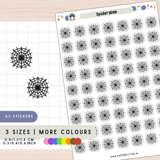 Spider Web Cobweb Creepy Planner Stickers
