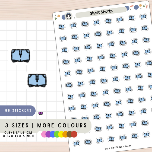 Short Shorts Planner Stickers