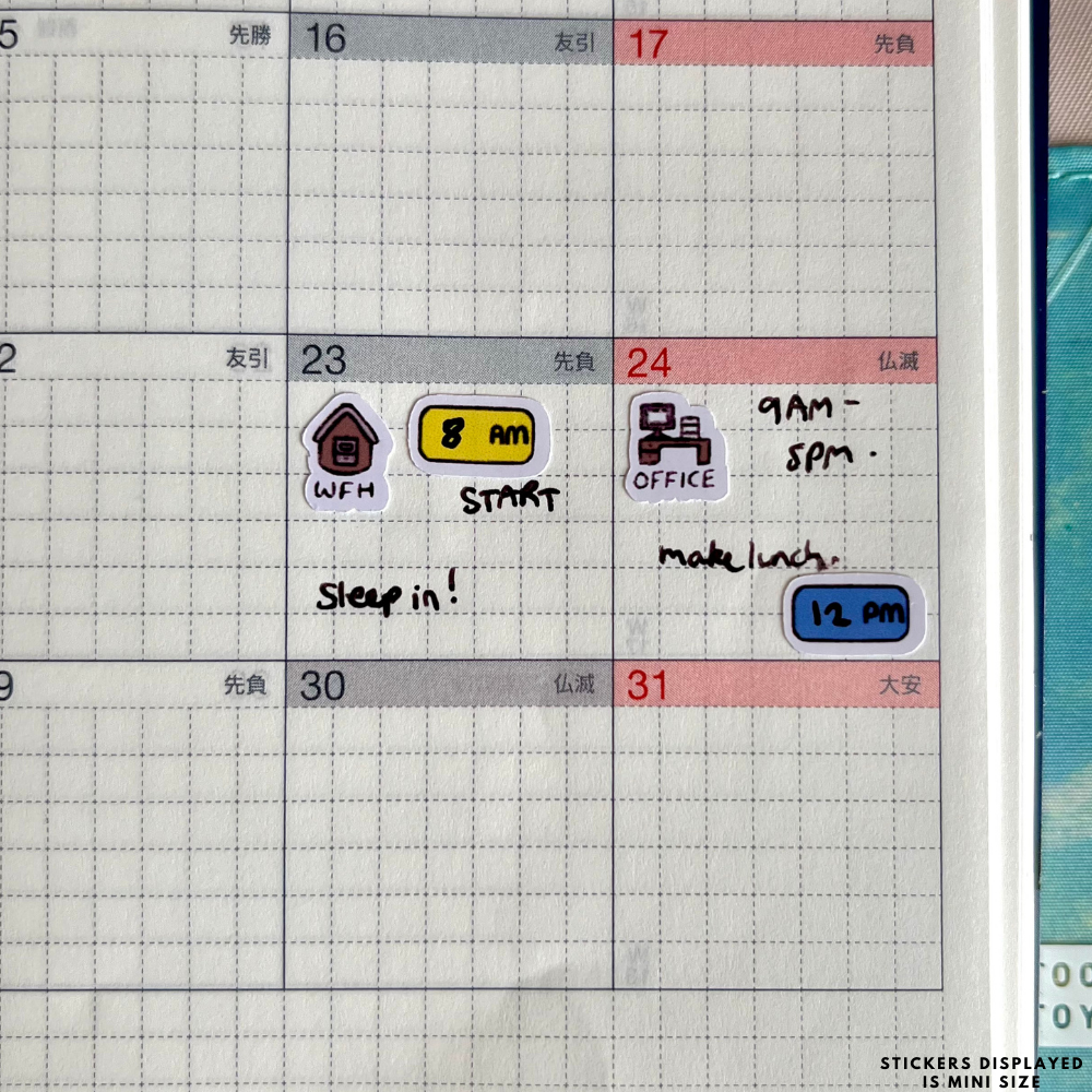 Work From Home Planner Stickers