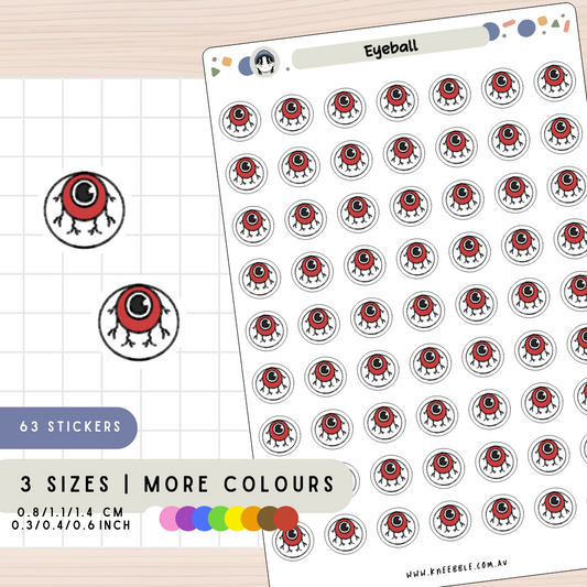 Halloween Eyeball Planner Stickers
