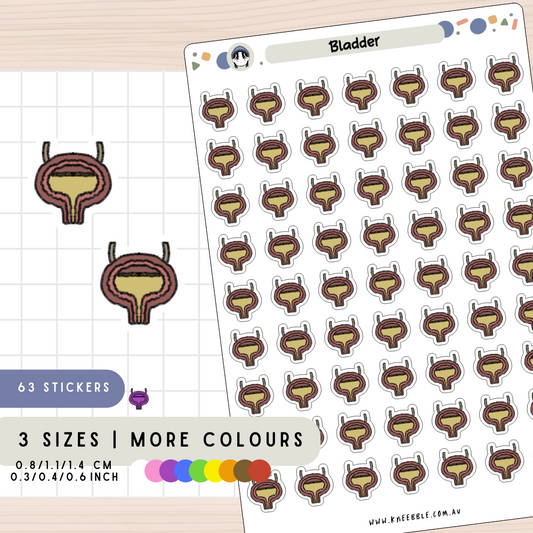 Bladder Urinary System Planner Stickers