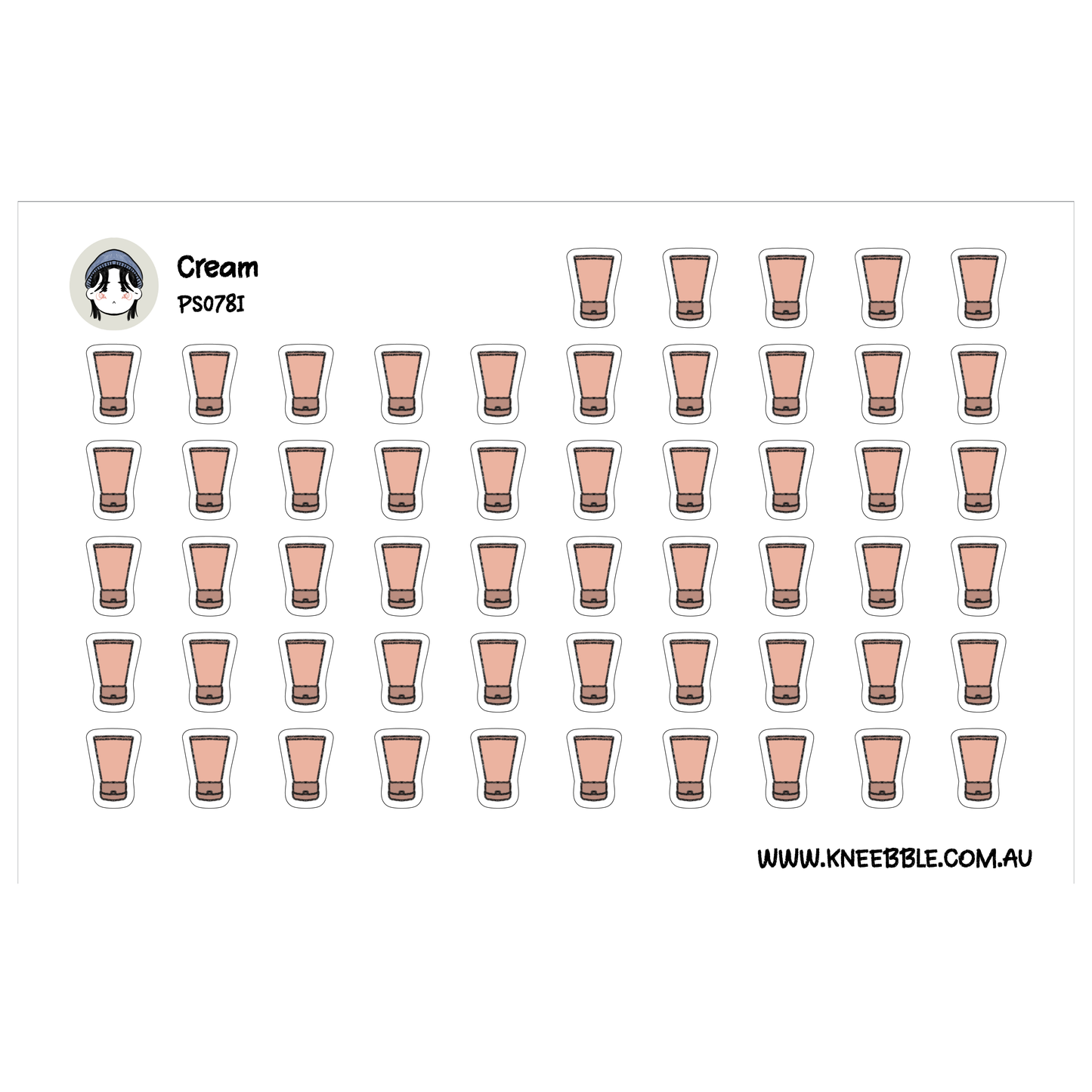 a grid of small, identical images of cream-colored cups or glasses, arranged in rows and columns.