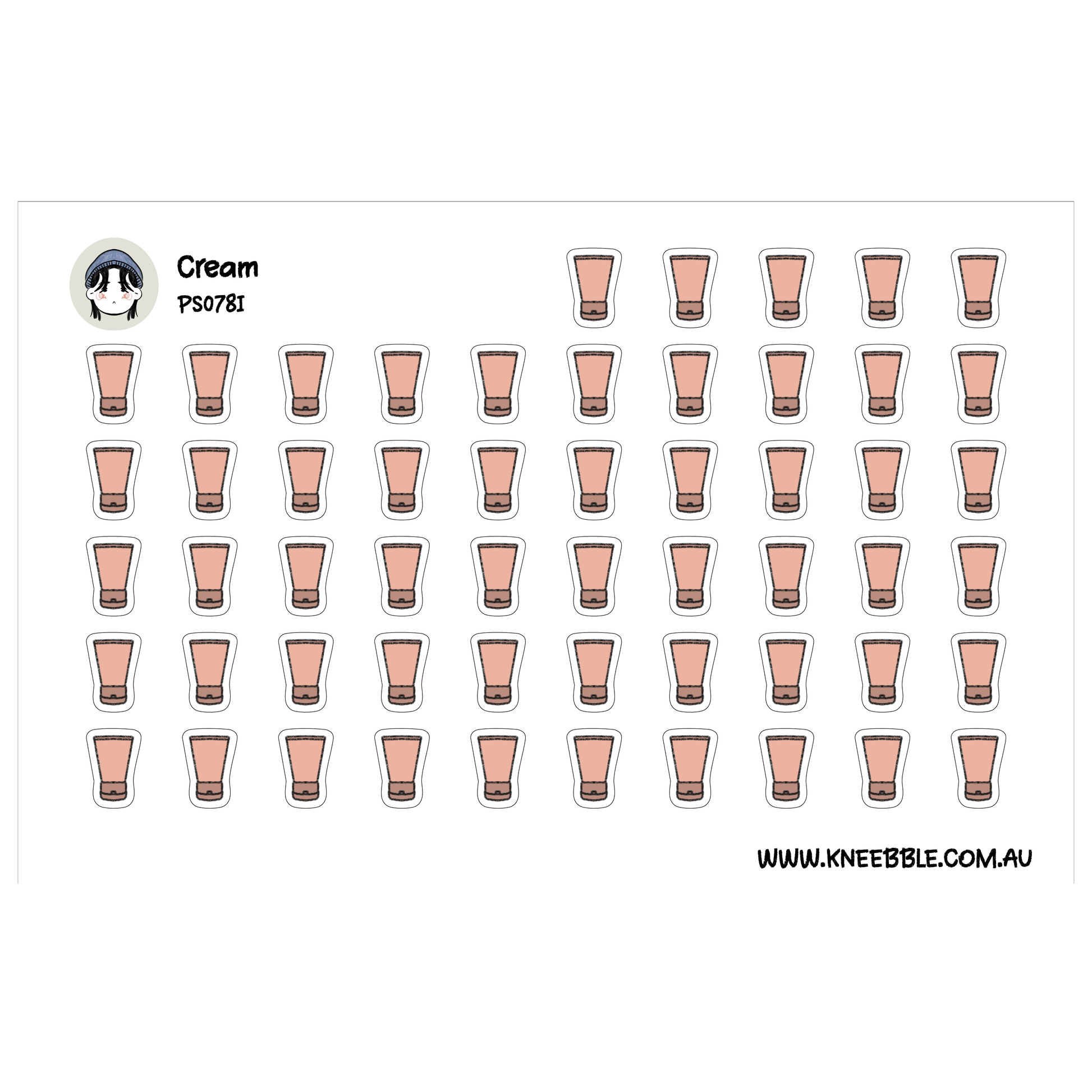 a grid of small, identical images of cream-colored cups or glasses, arranged in rows and columns.