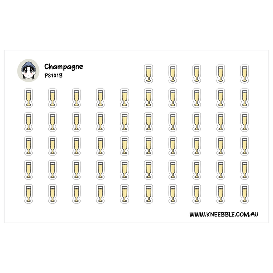 a grid of small, stylized icons representing champagne glasses, arranged in a visually appealing pattern.
