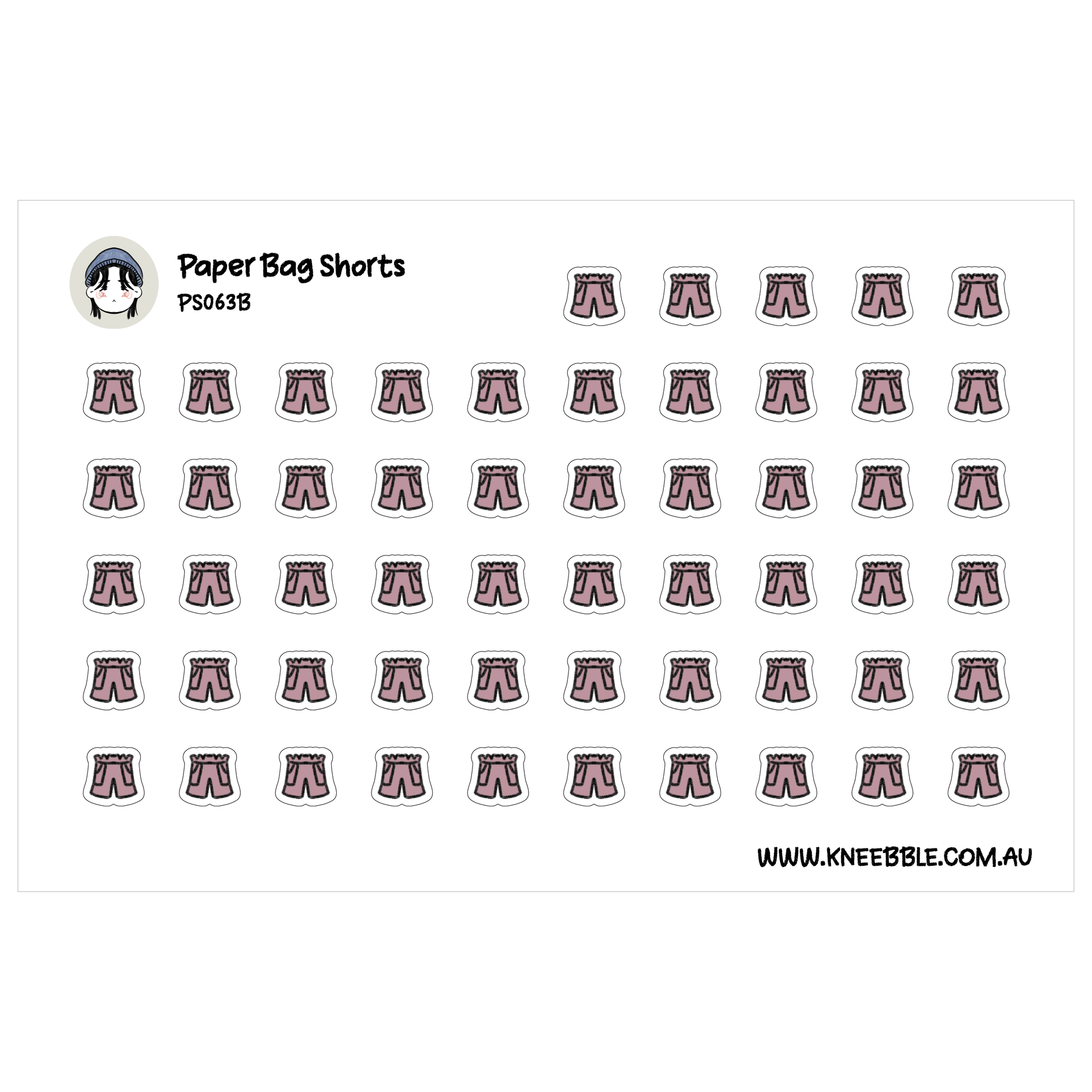 a grid of small, pink shorts arranged in a repeating pattern.