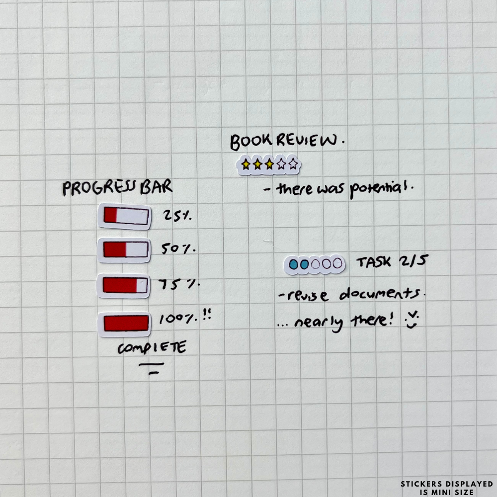 Progress Bar Planner Stickers