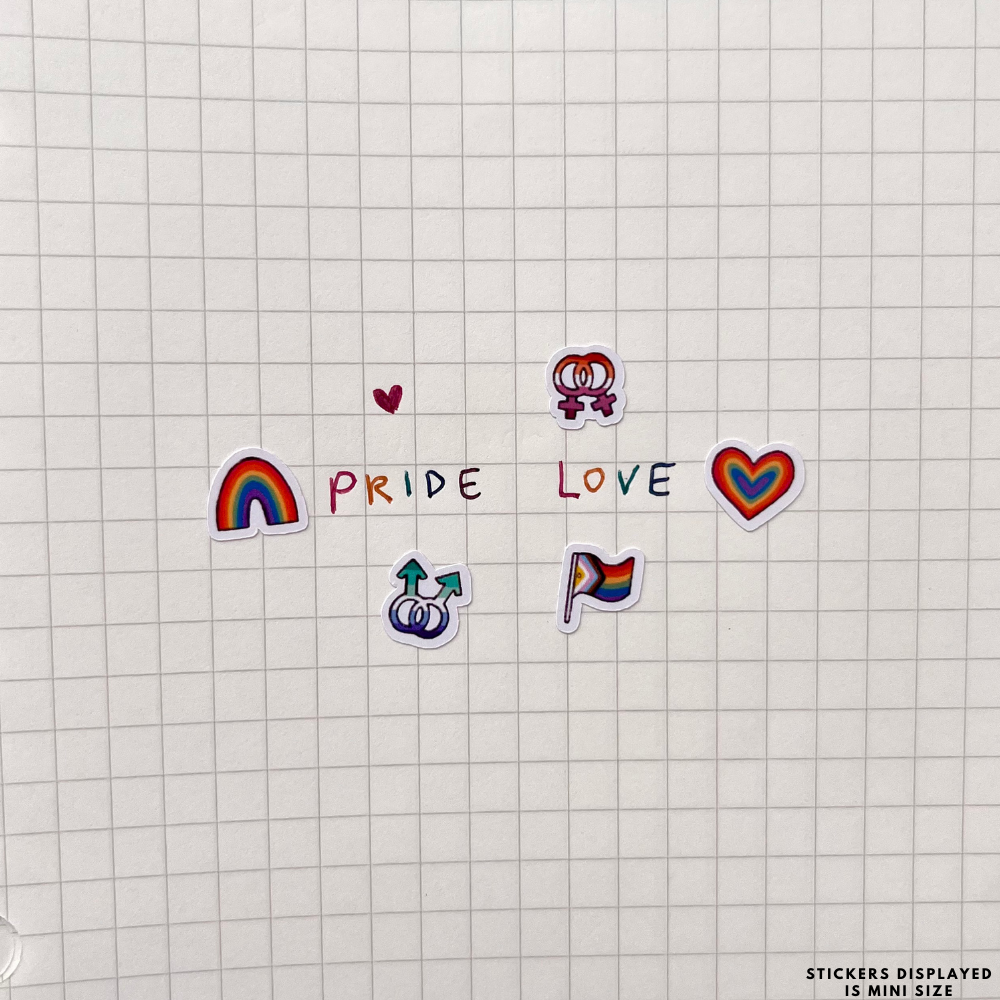 Pride Heart Planner Stickers