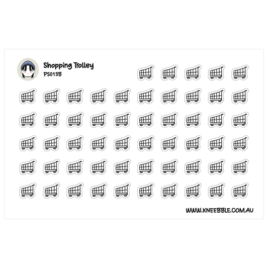 a grid of identical black and white shopping carts, arranged in rows and columns.