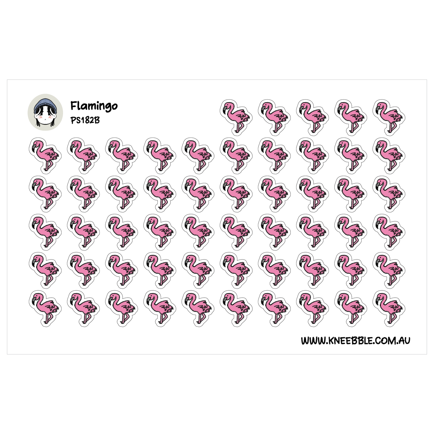 a grid of pink flamingos, each one identical in size and shape, arranged in a repeating pattern.
