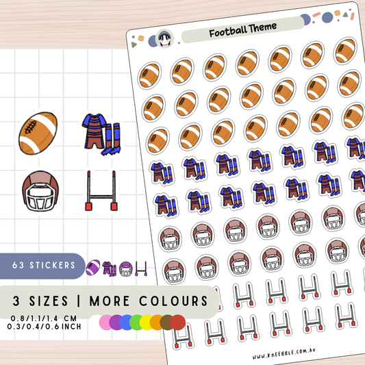 Football Rugby AFL Sport Planner Stickers