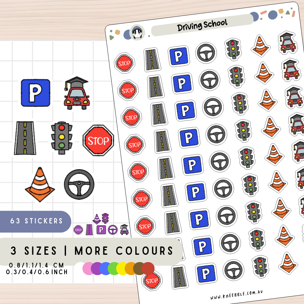 Driving School Planner Stickers