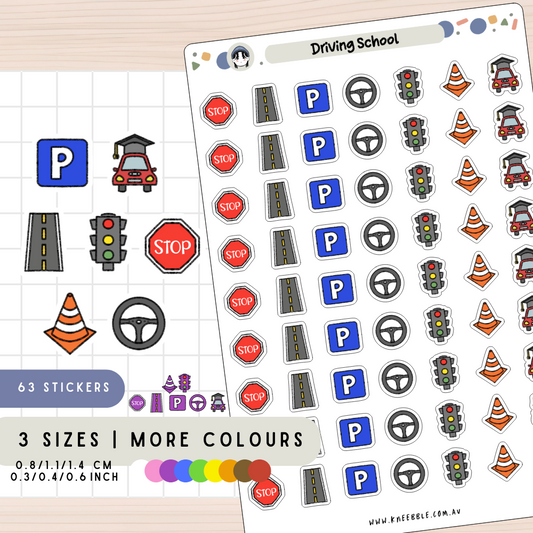 Driving School Planner Stickers