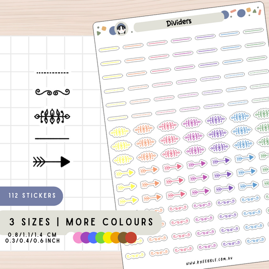 Divider Planner Stickers