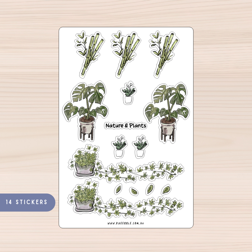 Nature And Plants Planner Sticker Sheet