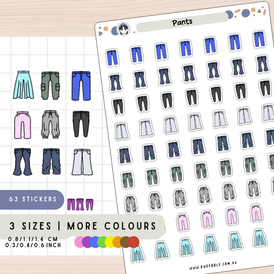 Pants Bottom Planner Stickers