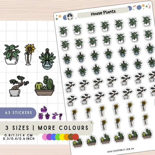 Houseplant Botanical Pot Plant Planner Stickers