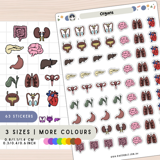 Organ Body System Planner Stickers