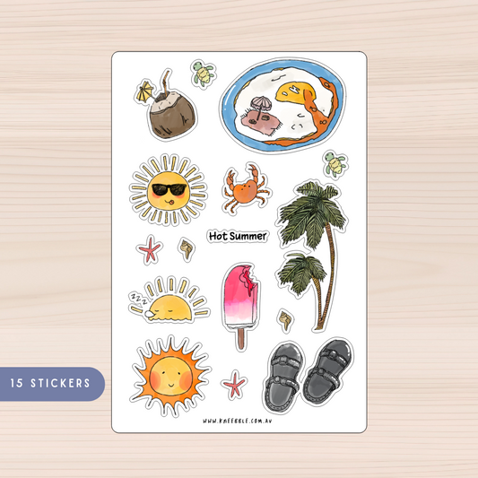 Hot Summer Planner Sticker Sheet