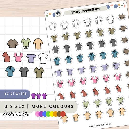 Short Sleeve Shirts Planner Stickers