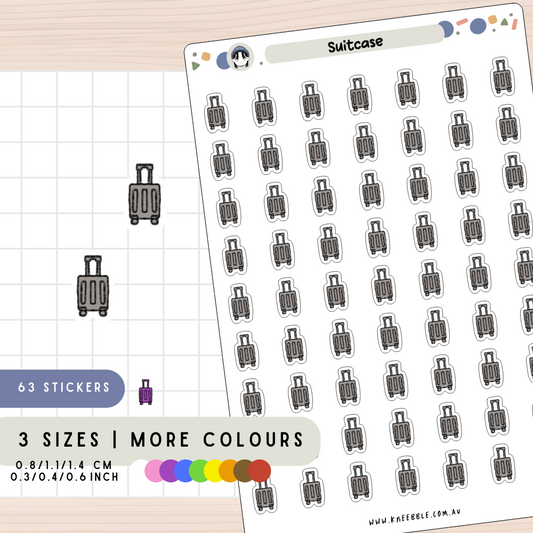 Suitcase Luggage Planner Stickers