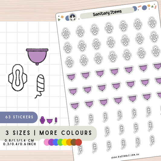 Sanitary Items Planner Stickers