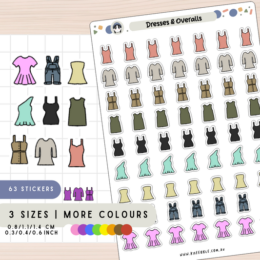 Dresses And Overalls Planner Stickers