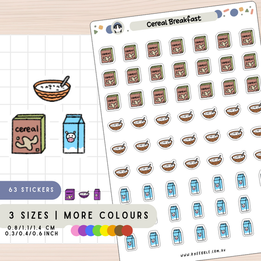 Cereal Breakfast Planner Stickers