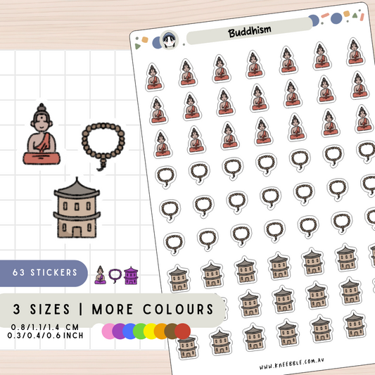 Buddhism Religion Planner Stickers