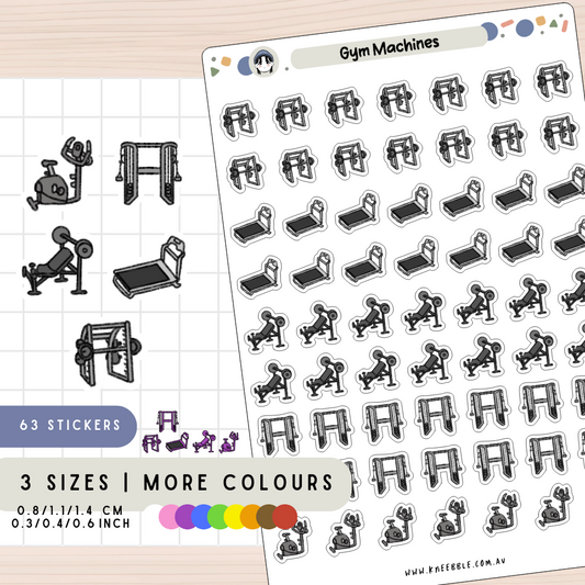 Gym Machines Workout Planner Stickers