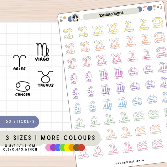 Zodiac Astrology Planner Stickers