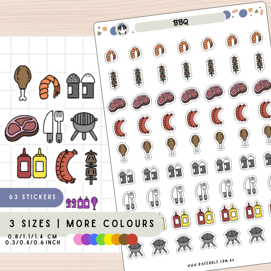 BBQ Barbecue Planner Stickers