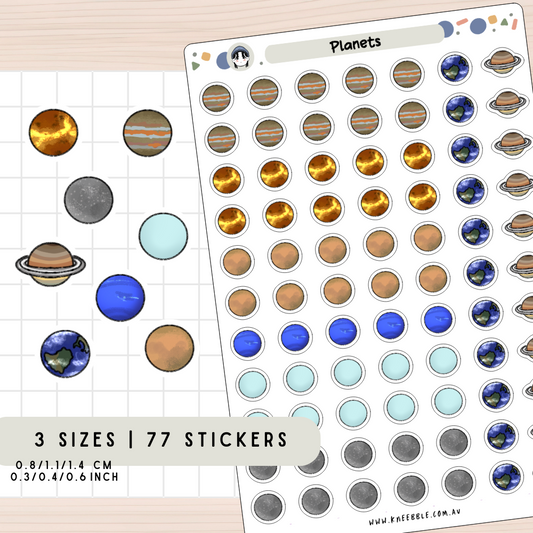 Space Planet Planner Stickers