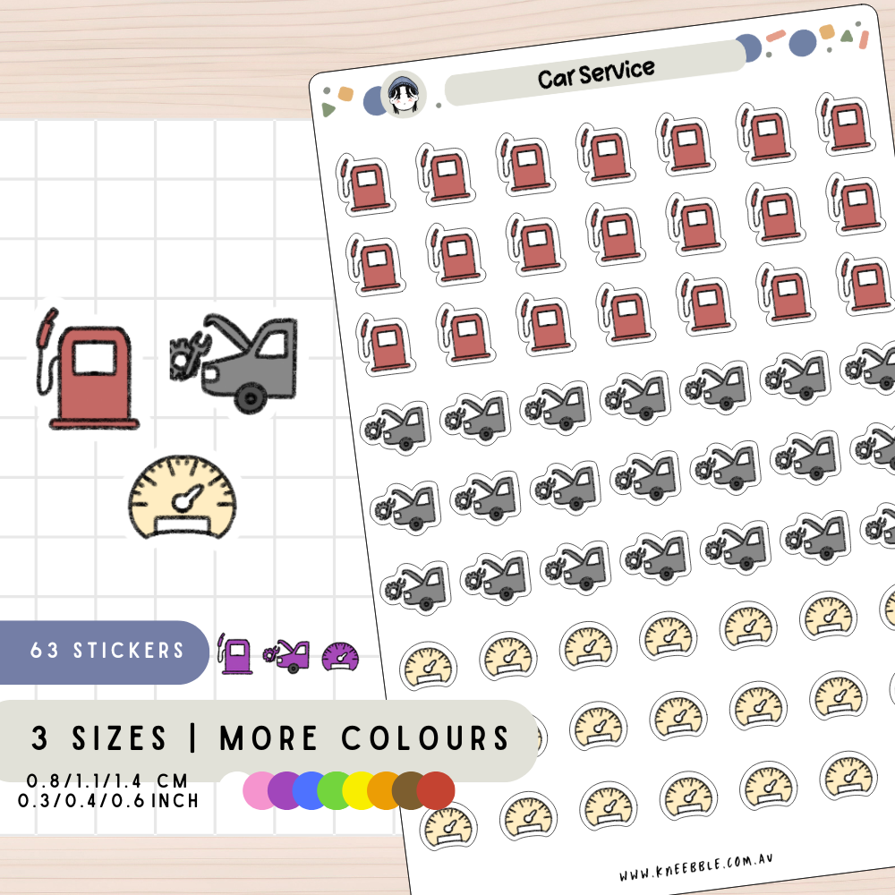 Car Service Planner Stickers