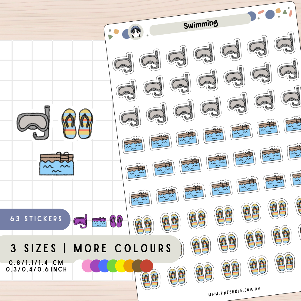 Swimming Planner Stickers