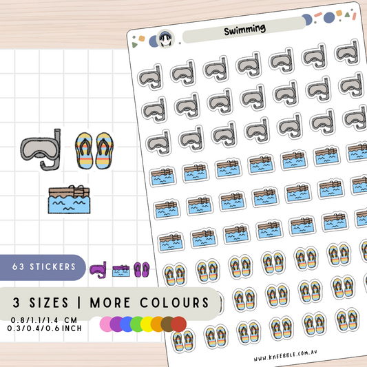 Swimming Planner Stickers
