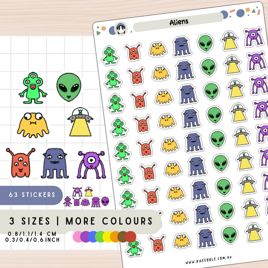 Alien Sci Fi Planner Stickers