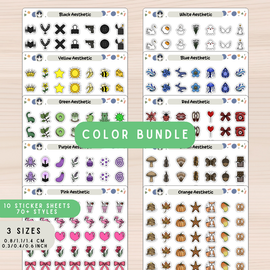 Colour Lover Rainbow Bundle Planner Stickers