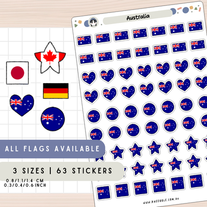 Country Flags Planner Stickers