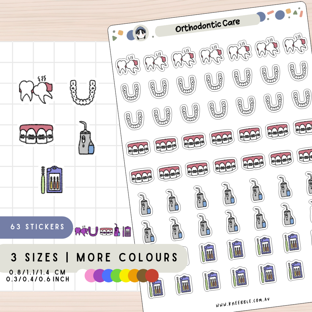 Orthodontic Dentist Care Planner Stickers