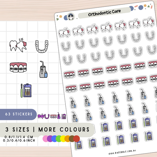 Orthodontic Dentist Care Planner Stickers