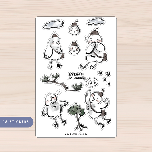 Mr Bird Planner Sticker Sheet