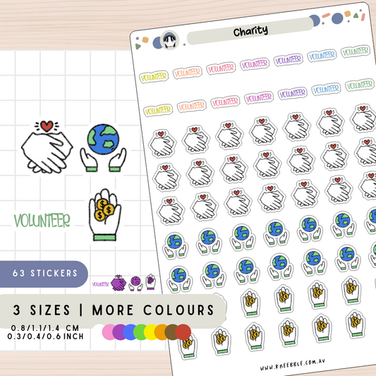 Charity Community Planner Stickers