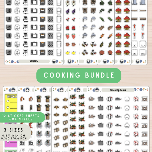 Cooking Food Expert Bundle Planner Stickers