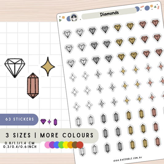 Diamonds Mix Planner Stickers