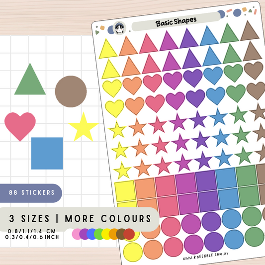 Basic Shapes Planner Stickers