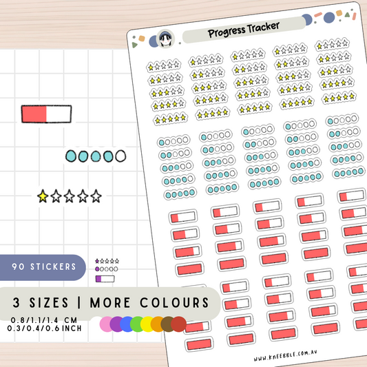 Progress Tracker Planner Stickers