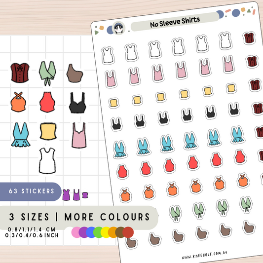 No Sleeve Shirts Planner Stickers